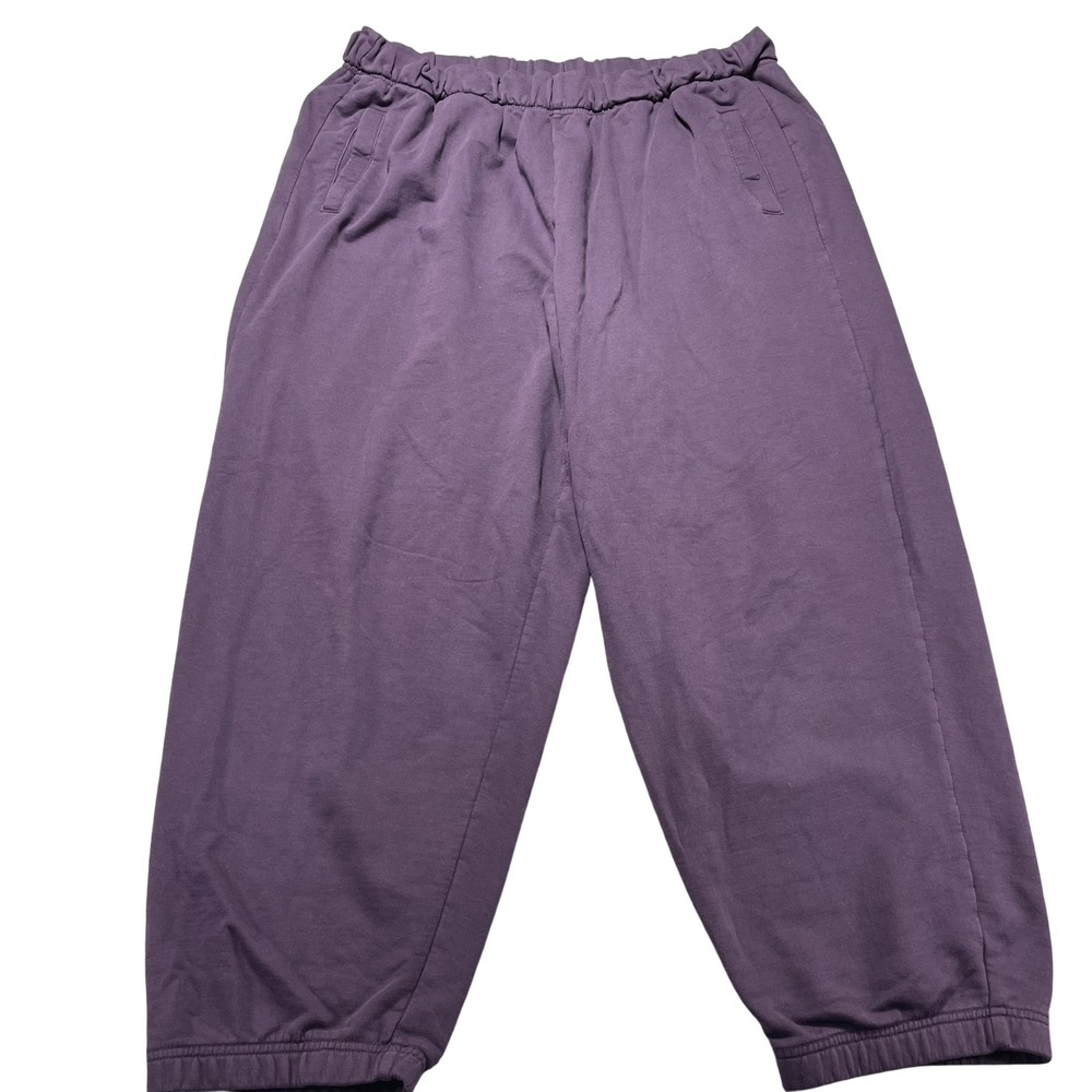Aerie Sweatpants Womens XL Purple French Terry Jogger Elastic Waist Pockets